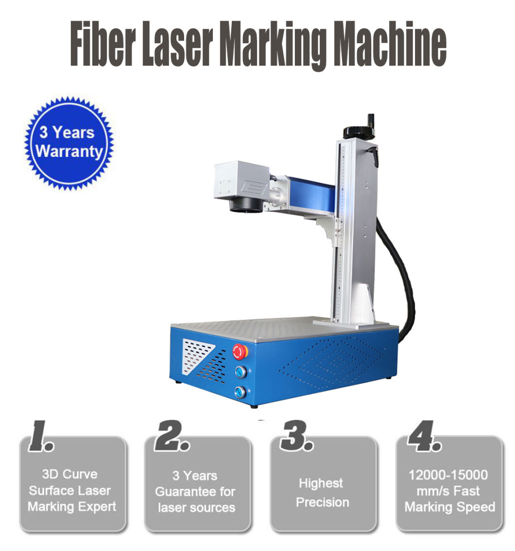 20W Floor Fiber Laser Marking Machine Marking Brand Logo Brad Code