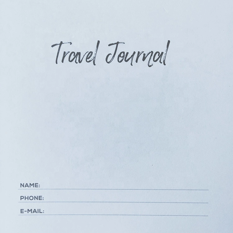Wholesale Custom Gold Foil Logo Hardcover Spiral Travel Journal Planner