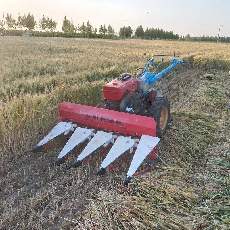 Tractor Wheat Harvester Wheel Tractor Front Rice 3-4 Rows Soybean Combine Harvester