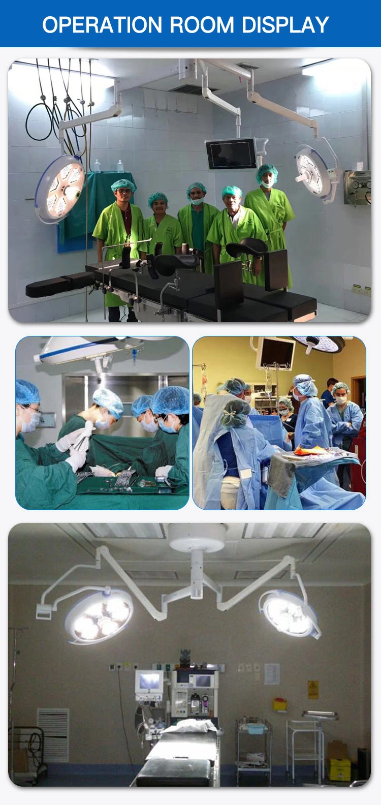 50000 Hours Surgery Room Equipment Adjust Color Temperature LED Operating Room Lamp (500 LED)