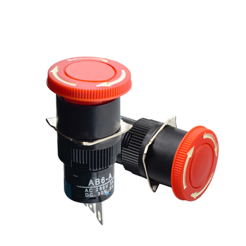 La16-11zs Smart Electronics Emergency Stop Button 16mm Maintained Round Push Button Switch
