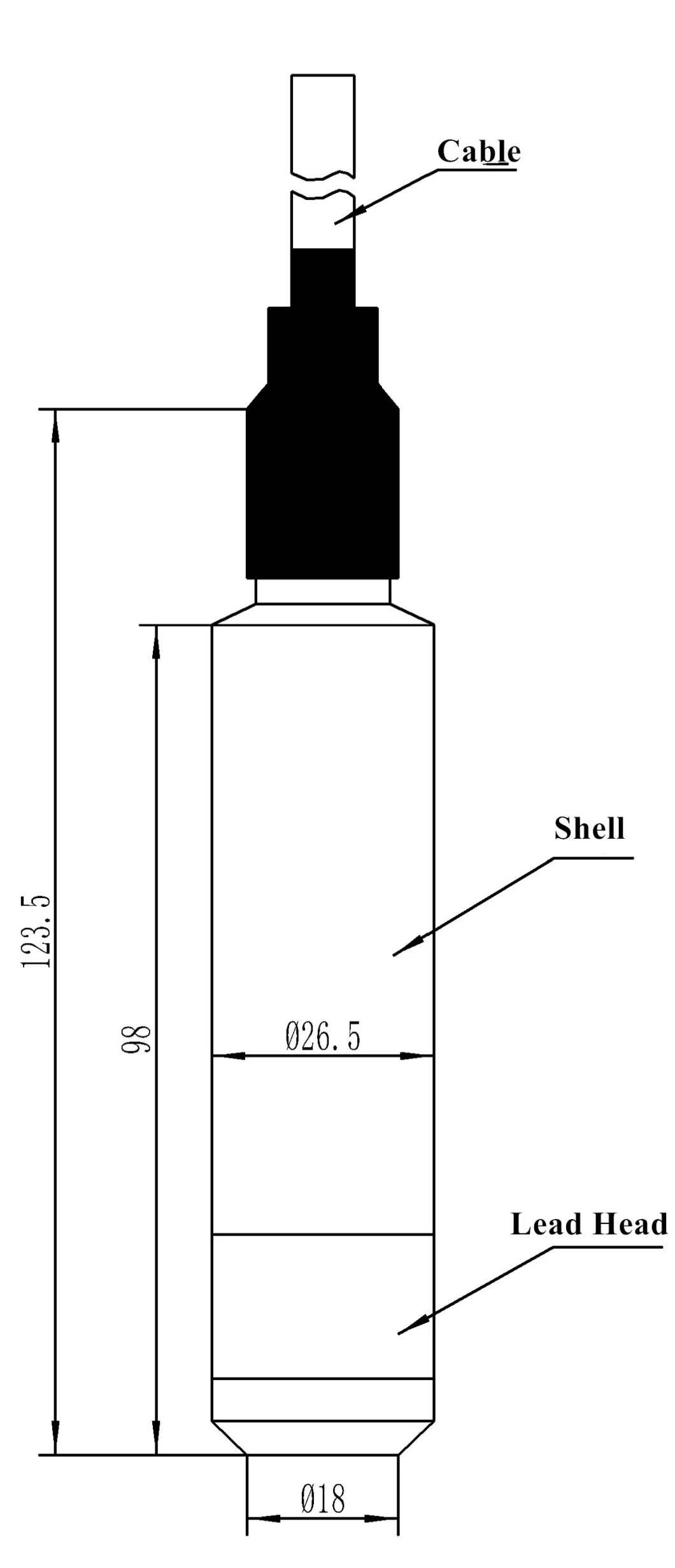 Temperature and Pressure Sensor Liquid Water Oil Level Transmitter
