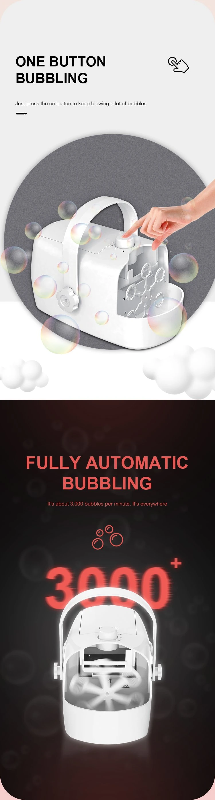 Bubble Machine Bubble Machine for Kids Durable Automatic Bubble Blower for Kids