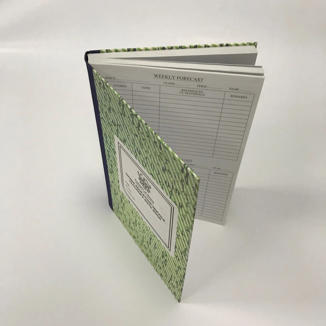 Four Color Printing Recycled Paper Hardback Printing Notebook