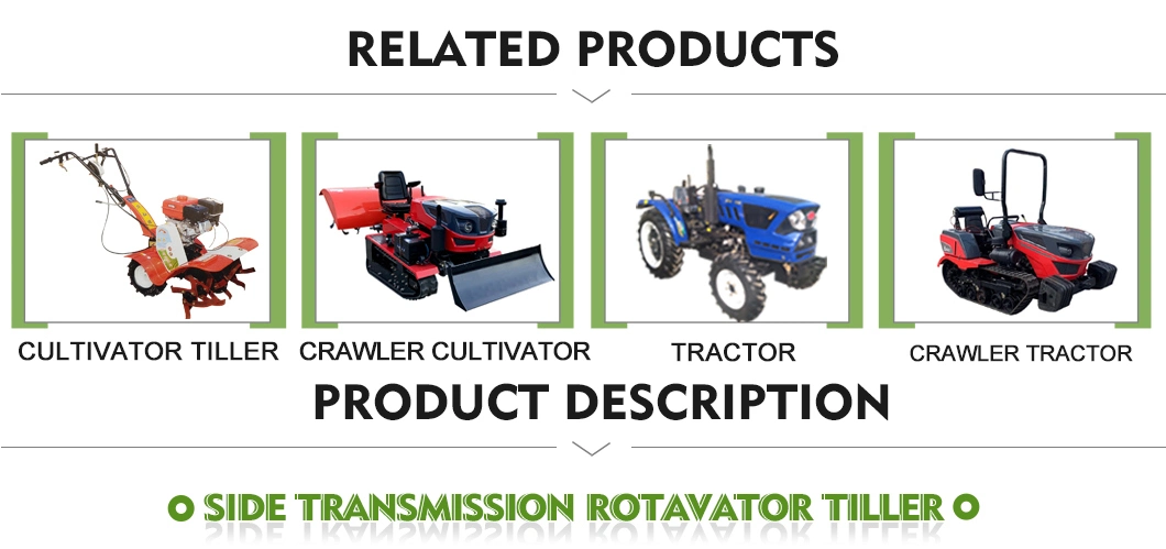 Big Promotion Tractor with Rotavator Ploughing Equipment Rotavator in Stock