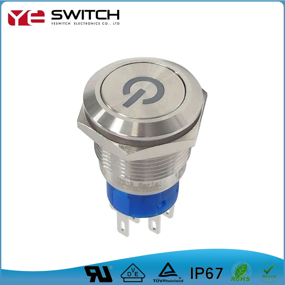 IP67 Waterproof Electronic LED Illuminated Toggle Rocker Switch Push Button Micro Switch for Auto Parts