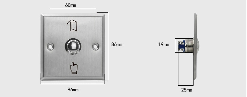 Stainless Steel Panel Exit Button Push Button Door Access Control Release Switch