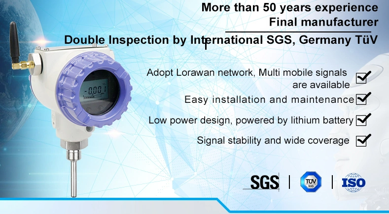 FST100-6102 LCD Display Wireless IOT Lorawan PT100 Temperature Indicating Transmitter