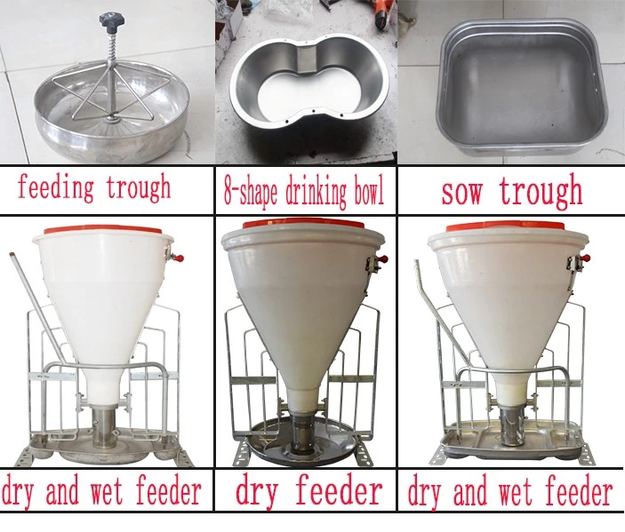 Pig Farming Equipment Plastic Pig Feeder Wet and Dry Feeder Trough