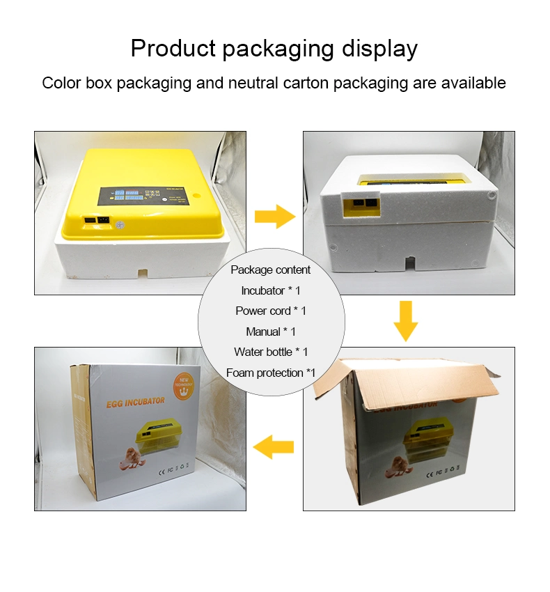 Hatching Eggs with Automatic Turner Humidity Display for 42 Chicken Eggs Incubator