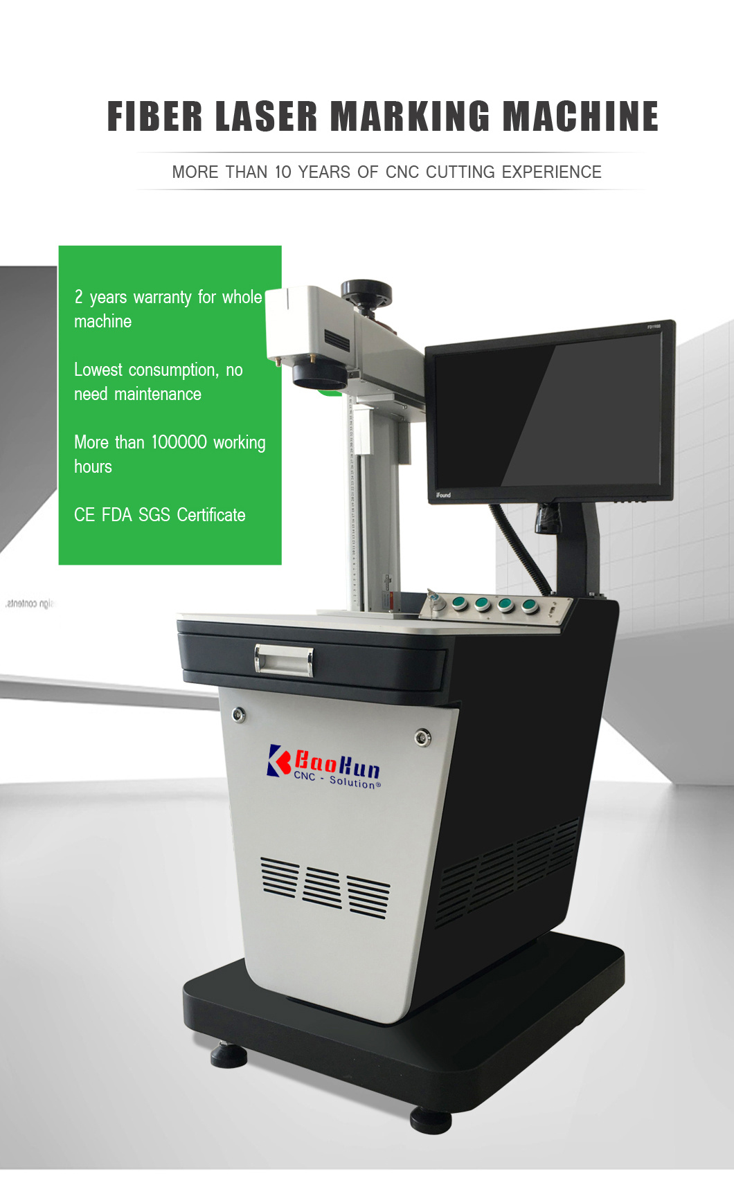 Baokun Laser Fiber Laser Engraving Machine 20W/30W/50W Fiber Laser Marking Machine