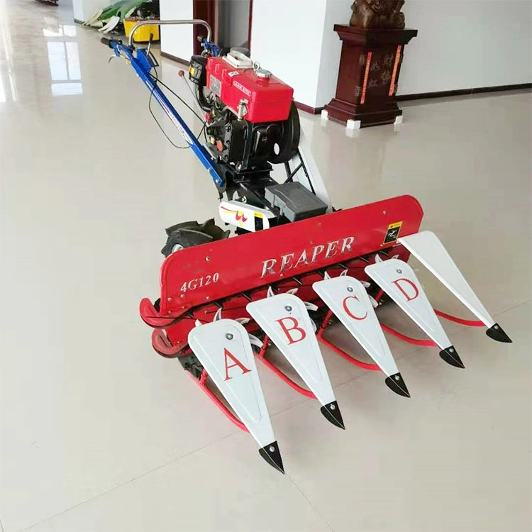 Mini Harvester Machine Rice and Wheat Reaper Binder Combine Harvester for Sale