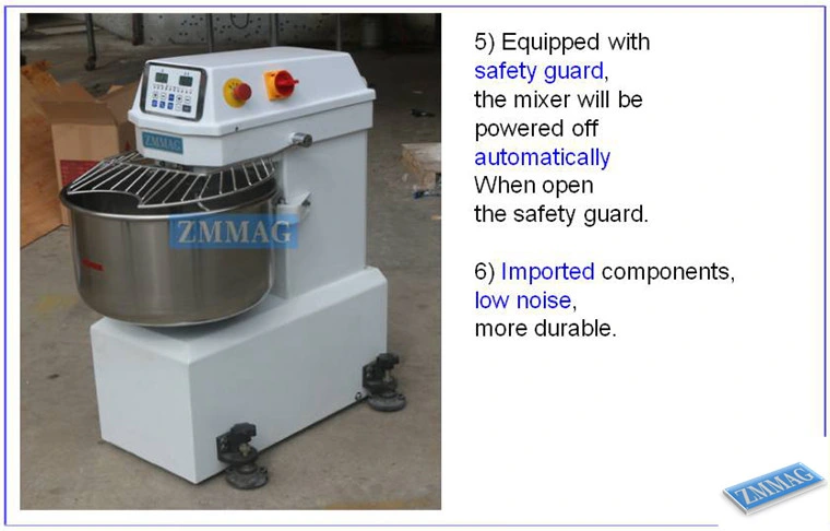 Chappati Brush Bulk Bread Flour Dough Bristle Spiral Mixing Machine (ZMH-15)