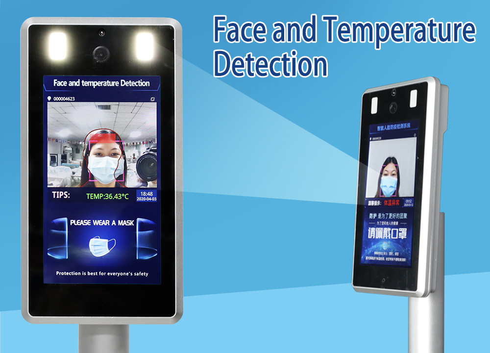 Automatic Face Recognition Access Control Infrared Thermometer with Temperature Sensor