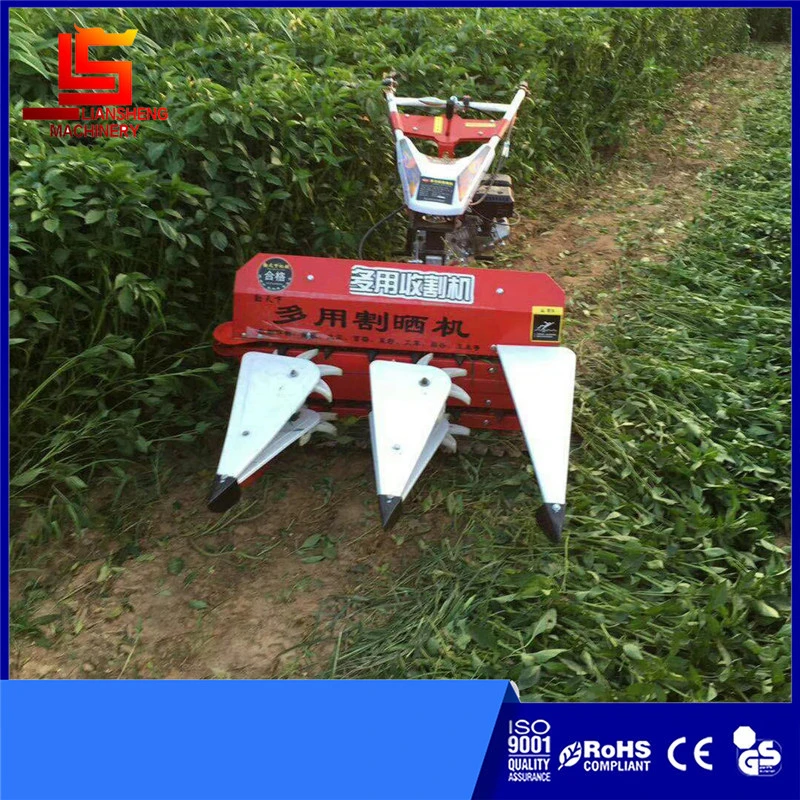 Small Grain Harvester Gasoline Diesel Self-Propelled Harvesting Machine Wheat Rice Pasture Grass Alfalfa Harvester