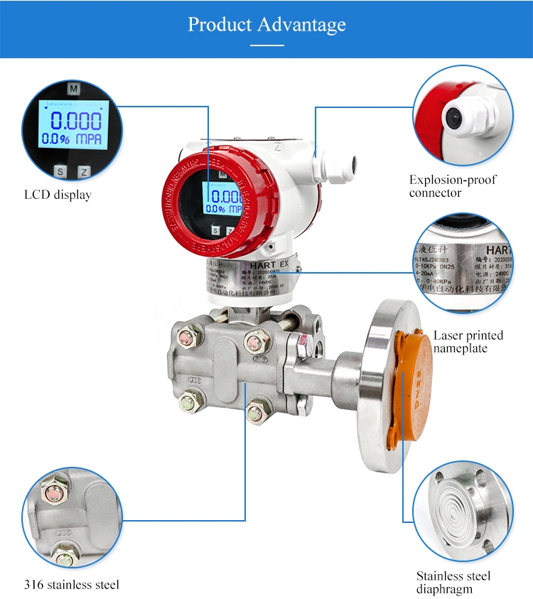 Waster Water Level Sensor Level Pressure Sensor High Accuracy Pressure Level Sensor