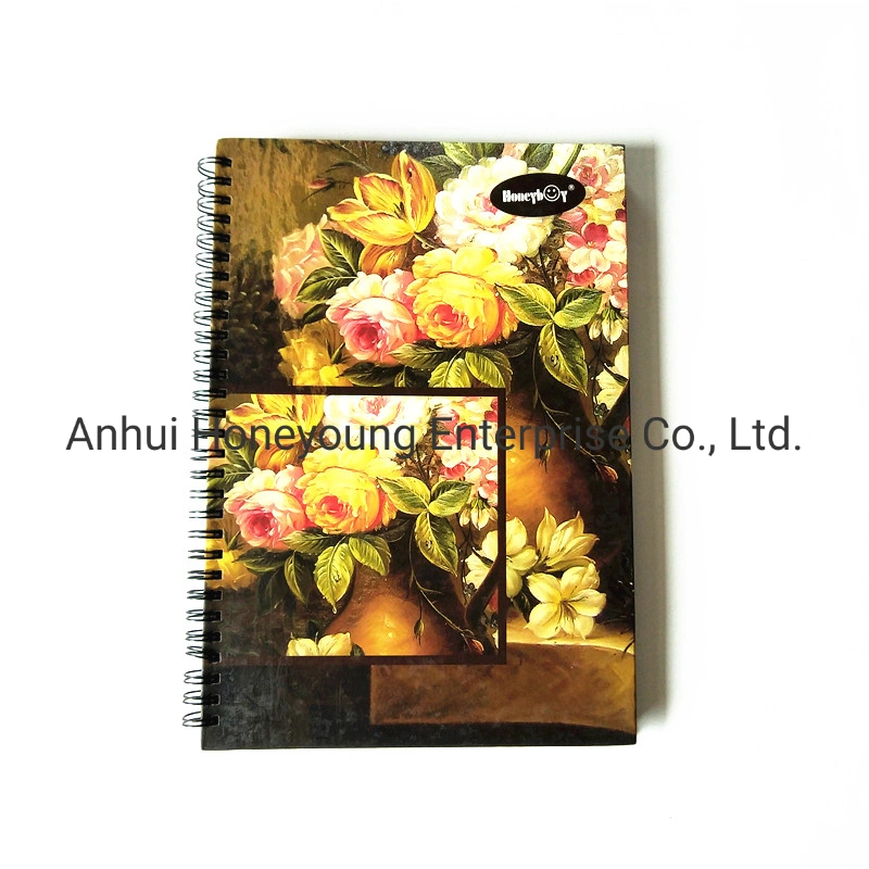 Flower Cover Designs Hardcover Spiral Notebook Office Notebook