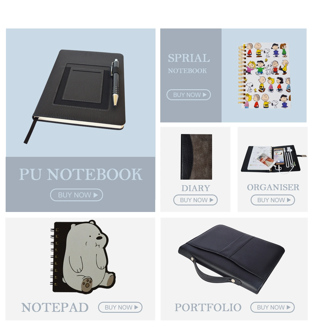 Soft Brown PU Cover Notebook with Logo Debossing