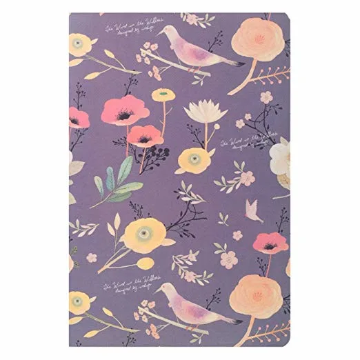 Lined Journal Notebook Dairy Book Journal Record A5 Flowers Softcover Composition Book
