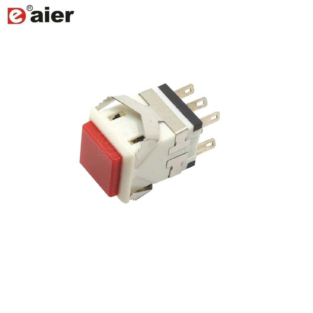 6A 250VAC Dpdt on-on Latching 6 Pin Push Button Switch