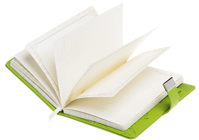 Luxury Green Leather Notebook with Coded Lock