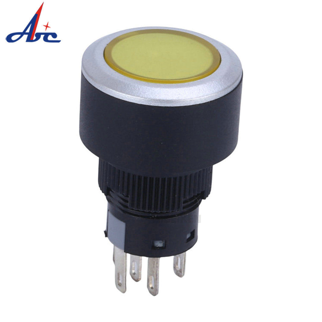 Blue Full Illuminated Plastic Momentary Reset Push Button Switch 22mm