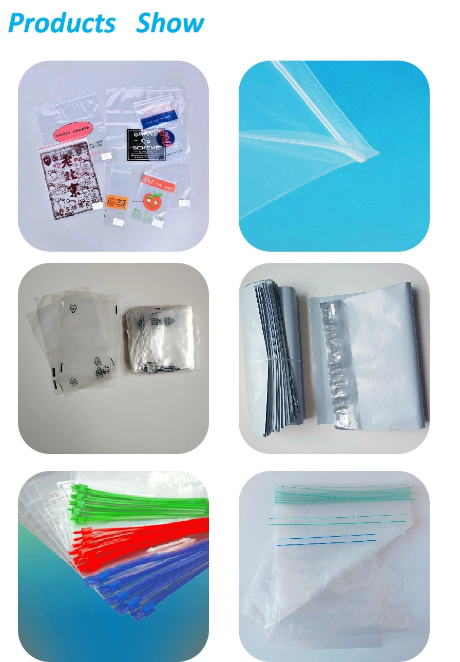 PE LDPE Grip Seal Clear Plastic Zipper Bag Resealable Zip Lock Reclosable Bag Slider Bag