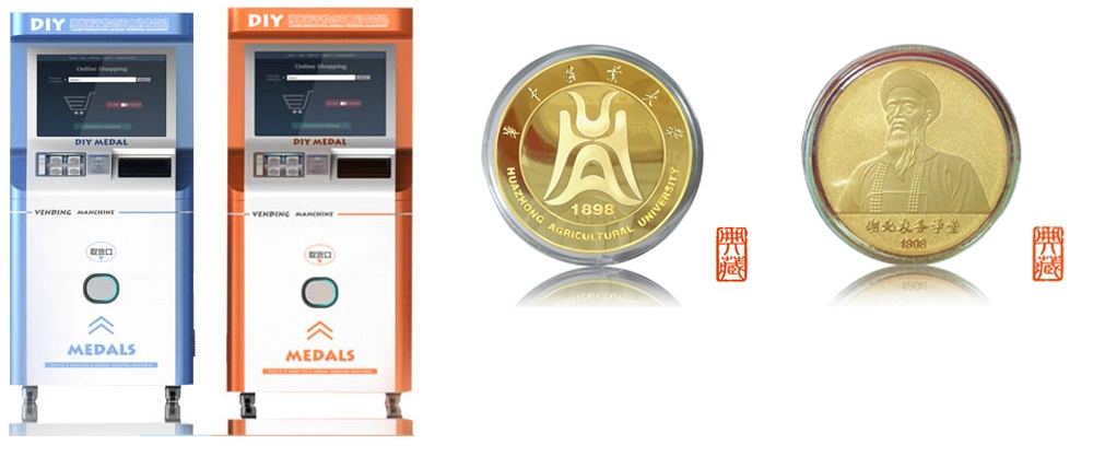 Medal Vending Machine with Laser Engraving and Marking Machine