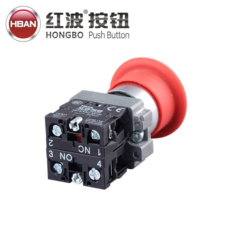 22mm Red Mushroom Head 10A/660V Emergency Stop Button Switch