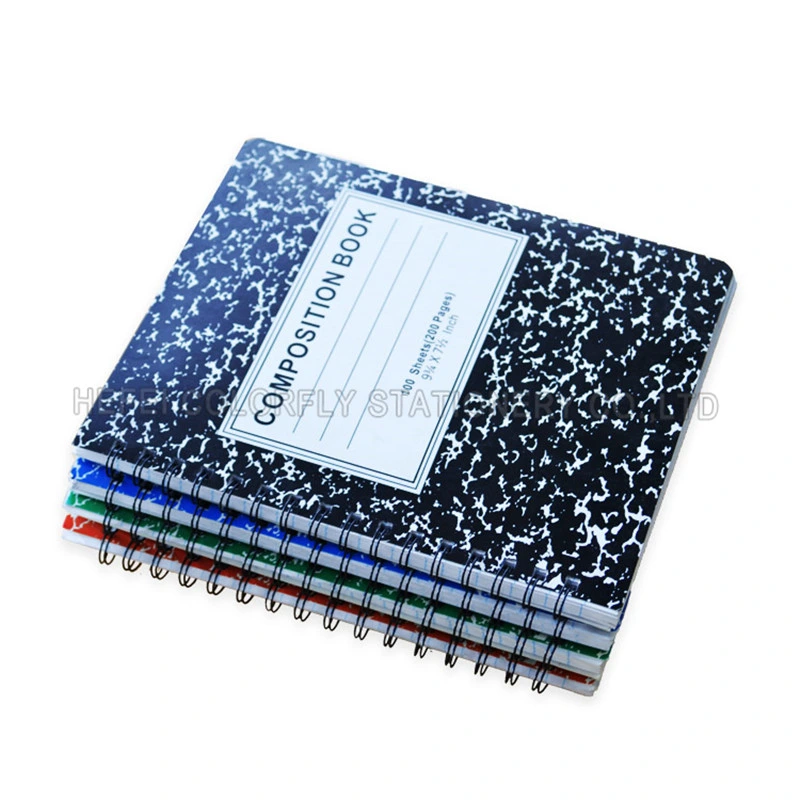 Marble Colored Spiral Bound Composition Notebook with High Quality