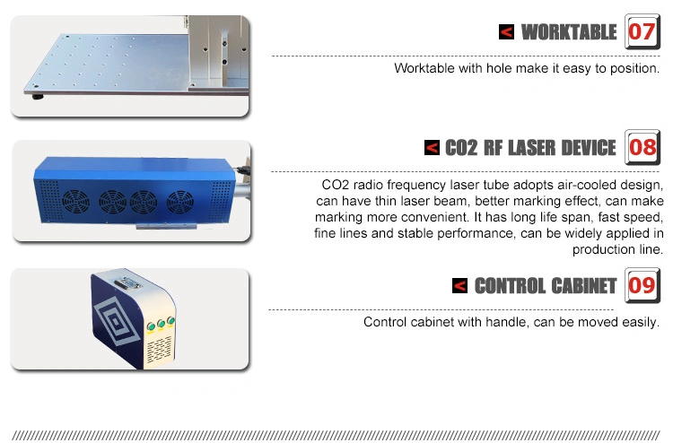 CO2 RF Glass Acrylic Wood Laser Marking Machine