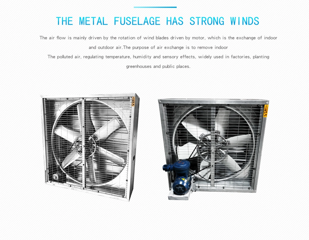 Large Industrial Poultry Ventilation Exhaust Fan Price with Shutter