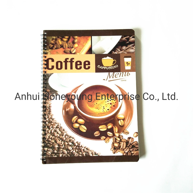 Coffee Cover Design A4 Soft Cover Double Spiral Notebook