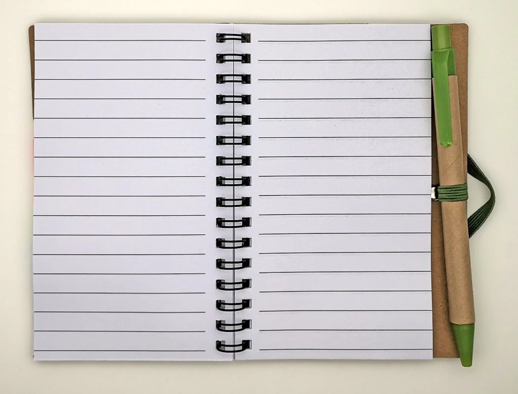 Eco-Friendly Promotional Spiral Notebook with Recycled Ballpen
