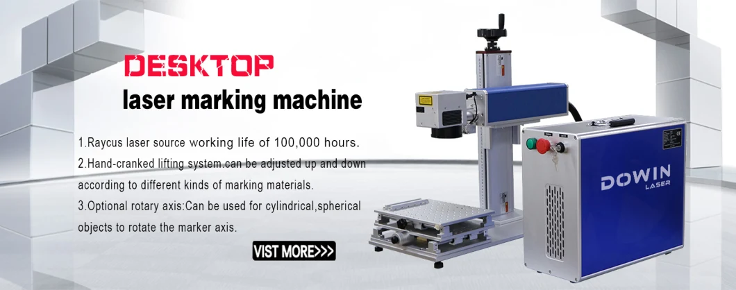 Mini Portable Fiber Laser Marking Machine for Pen Metal Marking 20W 30W