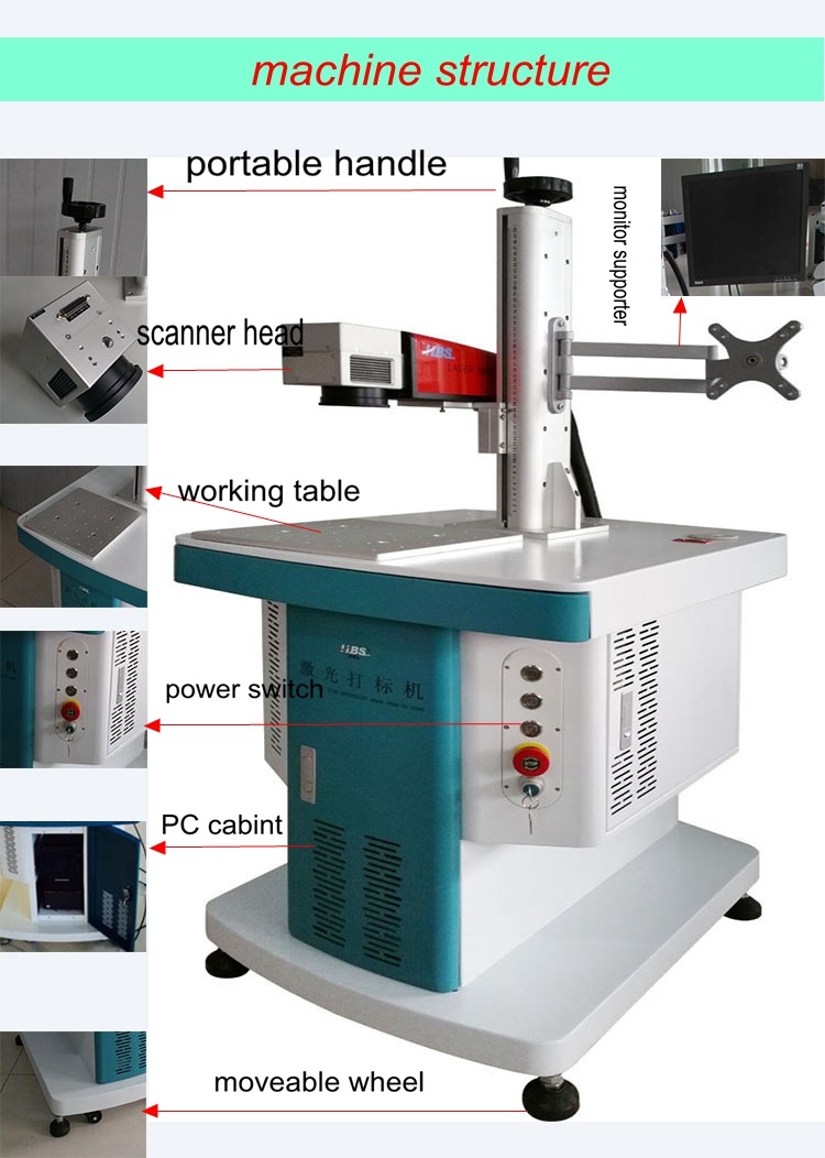 20W Fiber Laser Marking Machine for Industrial Bearings Code Marking