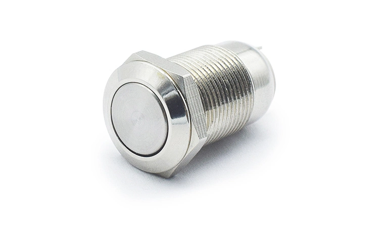 Metal Push Button Switch 12mm IP65 Self-Locking Stainless Steel Push Button Switch