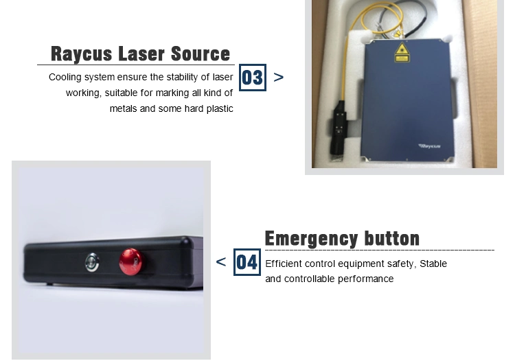 20W Em-Smart Mini Portable Fiber Laser Marking Machine for Marking Stainless Steel Tube Logo Marking