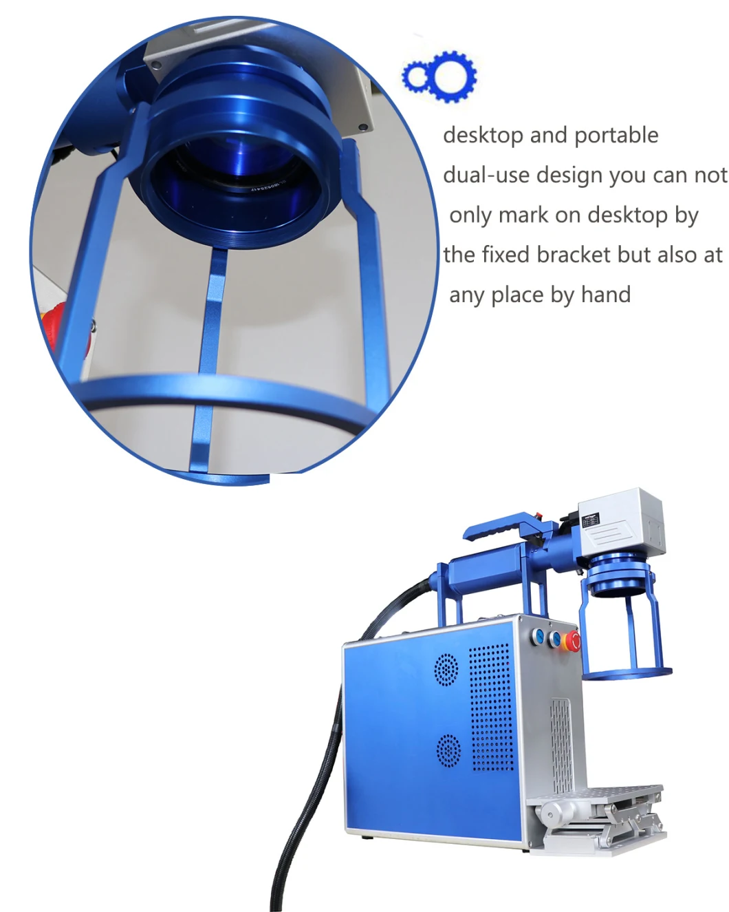 High Precision Metal Plastic Jewelry CNC 20W Fiber Laser Color Marking Machine