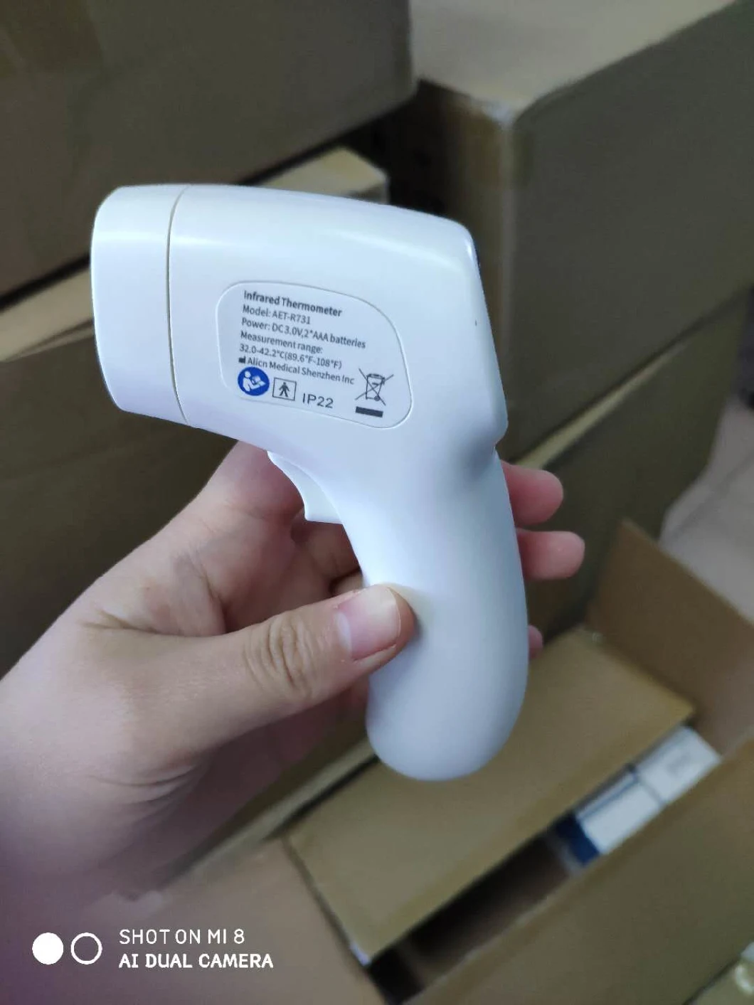 Biobase Infrared Thermometer Temperature Detector Forehead Non-Contact Infrared Temperature Detector