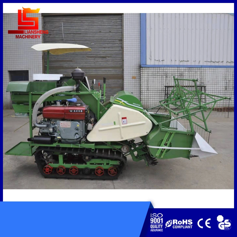 Small Paddy Mini Combine Harvester for Sale Soybean Rice Wheat Fully Fed Harvester