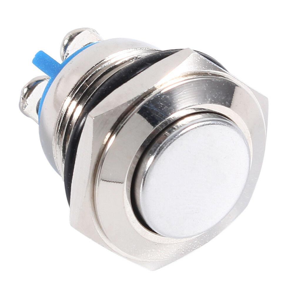 Waterproof Rust 16mm Momentary Reset Metal Button Switch 3A 250V Metal Dome Switch