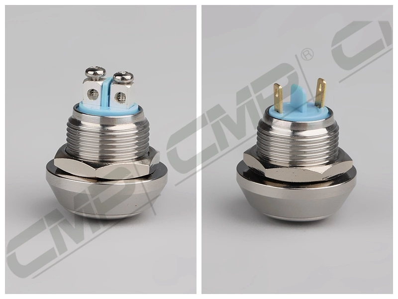 CMP Normally Open Momentary 12mm Stainless Steel Domed Push Button Switch