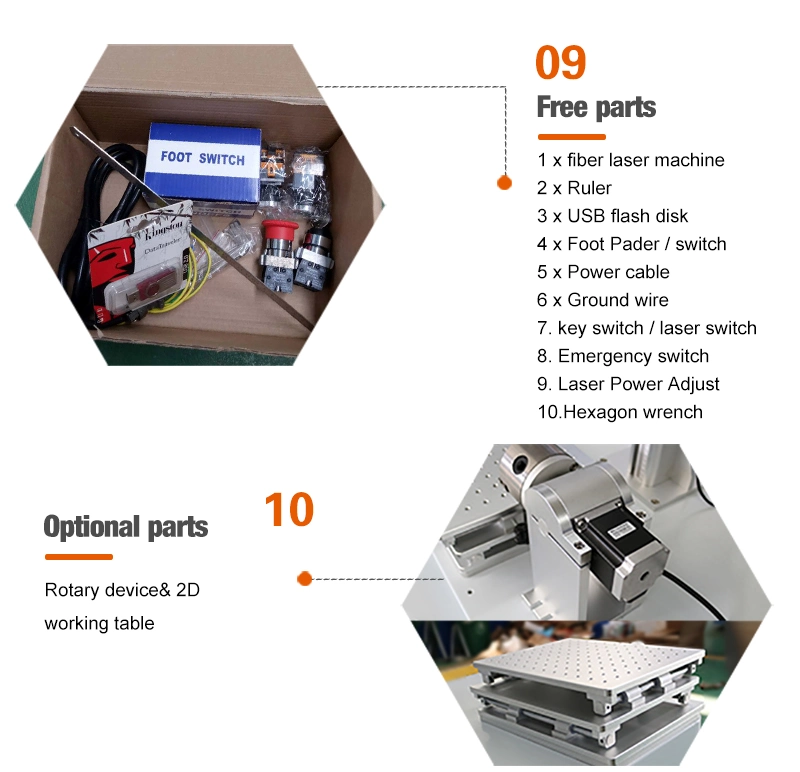 100W Fiber Laser Marking Engraving Machine Laser Equipment for Metal