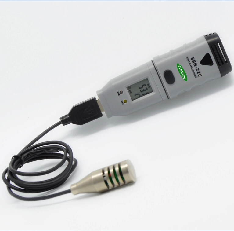 USB Temperature Humidity Data Logger with External Probe Ssn-20e