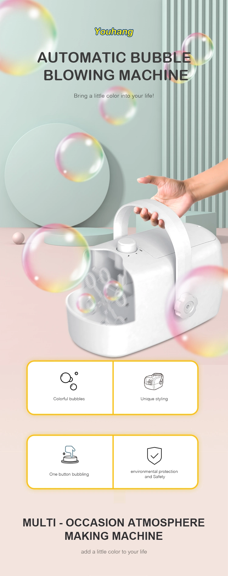 Bubble Machine Bubble Machine for Kids Durable Automatic Bubble Blower for Kids