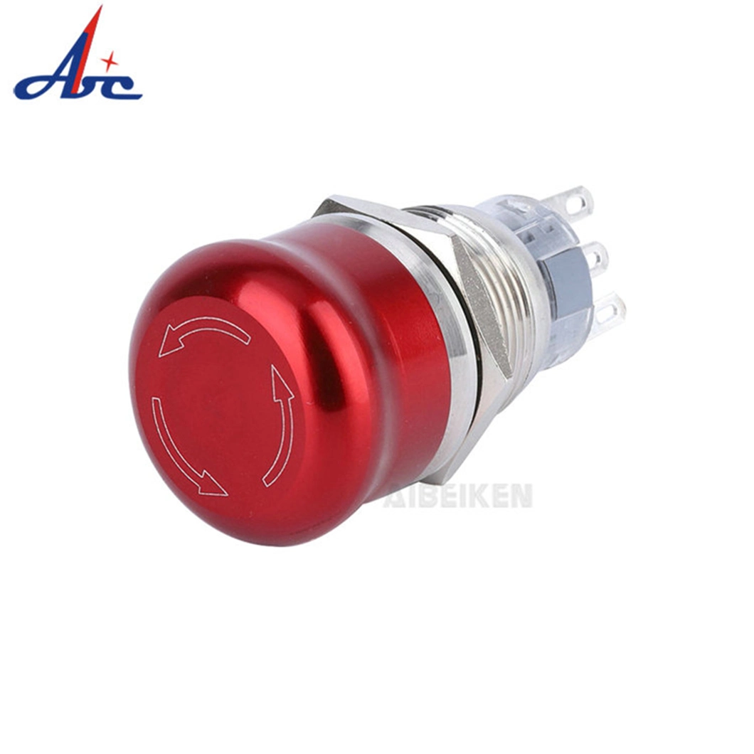 16mm Emergency Stop Push Button Red Head Switch