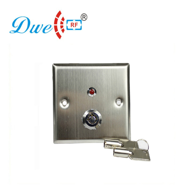 Exit Button Stainless Steel Access Control Push Button Switch with Key Ledfor Access Control System