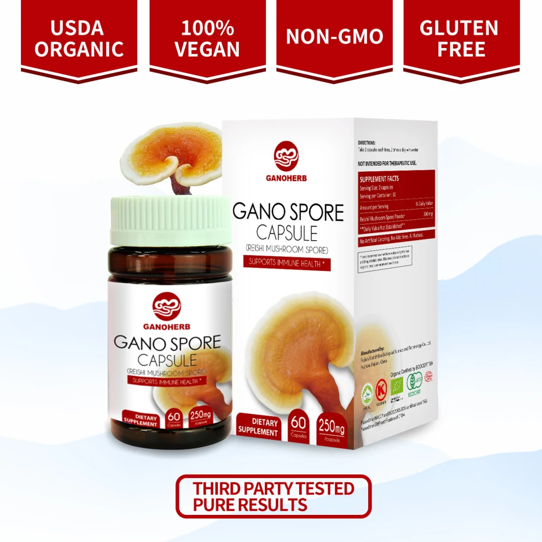 Ganoherb Immunity Booster Organic Ganoderma Lucidum Capsules Spore Capsule
