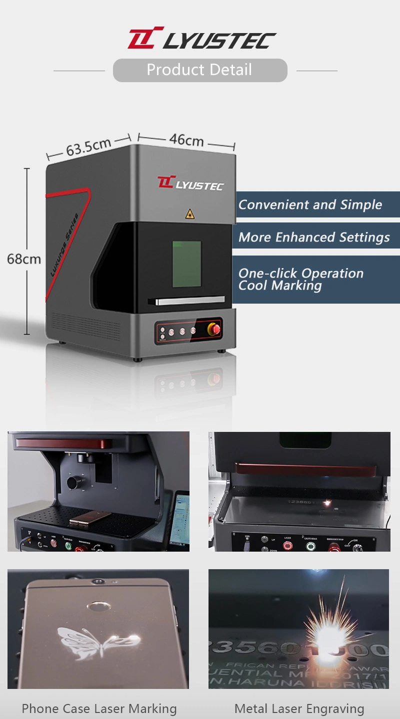 Laser Marking Machine with Rotary Aixs on Gold Silver